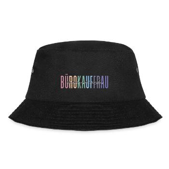 examinierte Bürokauffrau - Design - Bucket Hat - Schwarz - Vorne - Lela (165cm)