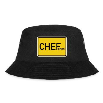 Bester Chef Ortsschild Chefchen - Bucket Hat - Schwarz - Vorne - Lela (165cm)