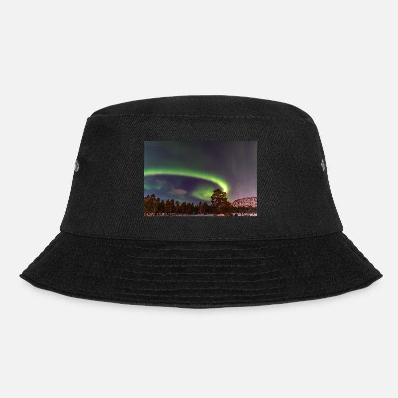 Norwegen 2019 Polarlicht - Bucket Hat - Schwarz