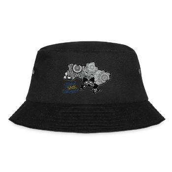Stand with Ukraine . Ukrainian map . Mandala - Bucket Hat - black - Front - Lela (165cm)