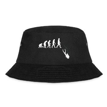 Evolution Tauchen Scuba Diving Taucher Geschenk - Bucket Hat - Schwarz - Vorne - Lela (165cm)
