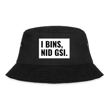 Gsiberger Vorarlberg Lustiger Dialekt Spruch - Bucket Hat - Schwarz - Vorne - Lela (165cm)