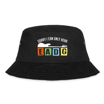 Ich höre immer nur EADG - Bassnoten für Bassisten - Bucket Hat - Schwarz - Vorne - Lela (165cm)