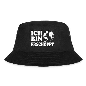 Ich bin erschöpft - Bucket Hat - Schwarz - Vorne - Lela (165cm)