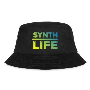Synth Life Blue Yellow Rework - Bucket Hat - black - Front - Lela (165cm)
