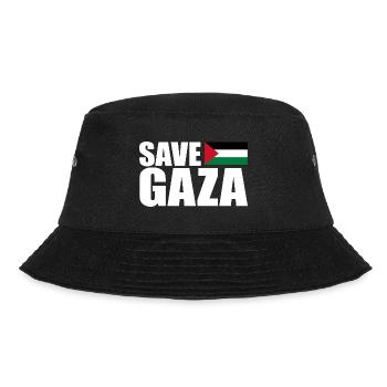 Save gaza - Bucket Hat - Schwarz - Vorne - Lela (165cm)