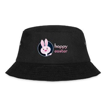 Cute Bunnies w/ Happy Easter for Teacher - Bucket Hat - black - Front - Lela (165cm)