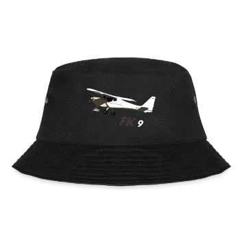 FK9 Flugzeug Pilot Flieger Ultraleichtflugzeug UL - Bucket Hat - Schwarz - Vorne - Lela (165cm)