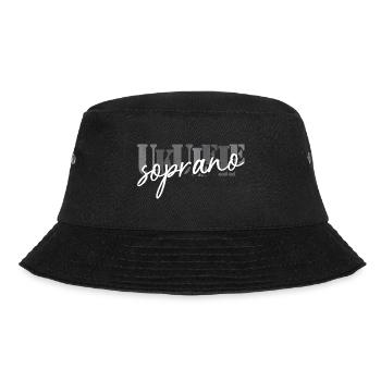 Sopran Ukulele schwarz weiß - Bucket Hat - Schwarz - Vorne - Lela (165cm)