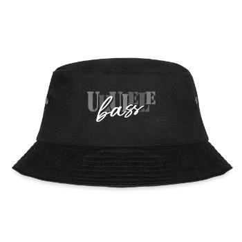 Ukulele Bass schwarz-weiß - Bucket Hat - Schwarz - Vorne - Lela (165cm)