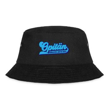 Farben änderbar | Opitän opa kapitän - Bucket Hat - Schwarz - Vorne - Lela (165cm)