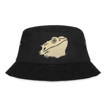 Bartagame Bearded Dragon - Bucket Hat - Schwarz - Vorne - Lela (165cm)