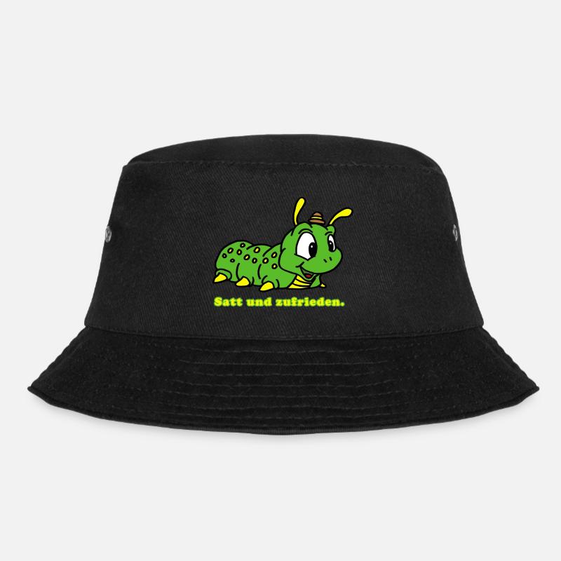 Raupe - Bucket Hat - Schwarz