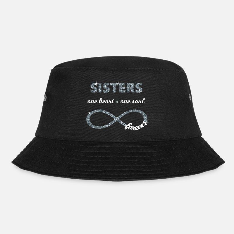 Sisters one heart one soul, Infinity Glitzer 8 BFF - Bucket Hat - Schwarz