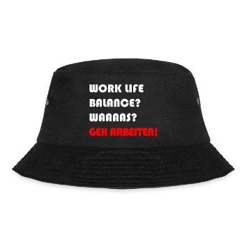WORK LIFE BALANCE ARBEIT - Bucket Hat - Schwarz - Vorne - Lela (165cm)