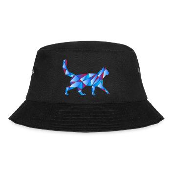 Blaue Katze - Bucket Hat - Schwarz - Vorne - Lela (165cm)