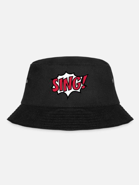 sing - Bucket Hat - black