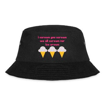 I scream you scream we all scream for ice cream - Bucket Hat - black - Front - Lela (165cm)
