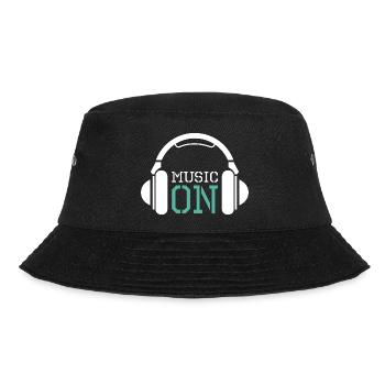 Kopfhörer Musik Liebe DJ Techno Hip Hop Logo icon - Bucket Hat - Schwarz - Vorne - Lela (165cm)