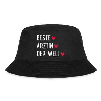 Beste Ärztin der Welt - Bucket Hat - Schwarz - Vorne - Lela (165cm)