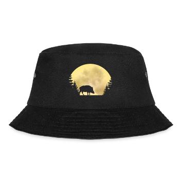 Wild boar hunting - hunter gift - Bucket Hat - black - Front - Lela (165cm)