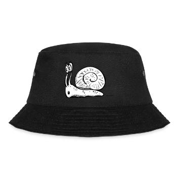 2020 08 30 snail 06 black white - Bucket Hat - black - Front - Lela (165cm)