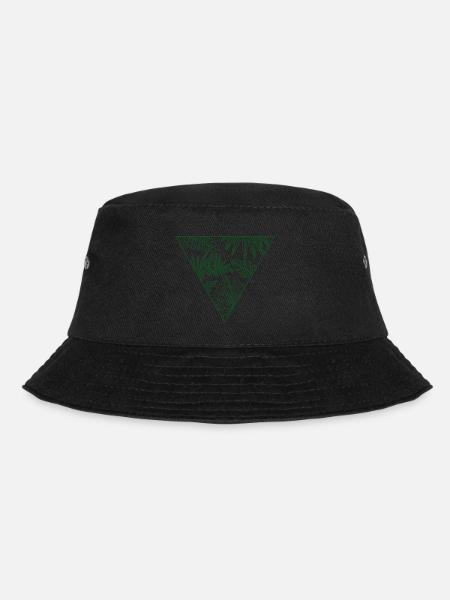 Monstera, Dreieck, Blätter, Dschungel, Sommer - Bucket Hat - Schwarz