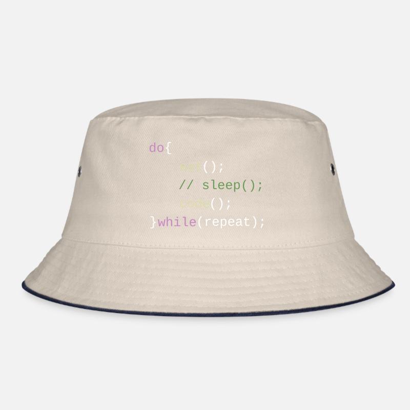 Eat Sleep Code Repeat - Code Design Bucket Hat