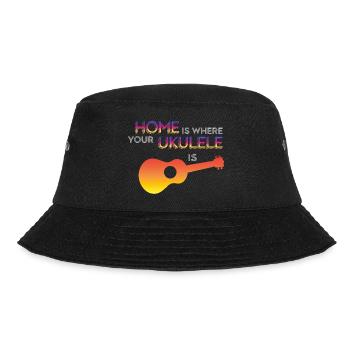 Ukelele Spieler Uku Vibes Musiker Tropisches Instr - Bucket Hat - Schwarz - Vorne - Lela (165cm)