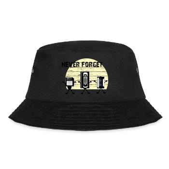 Nie vergessen - Bucket Hat - Schwarz - Vorne - Lela (165cm)