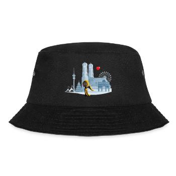 Skyline Munich avec Münchner Kindl et cœur - Bob - noir - Devant - Lela (165cm)