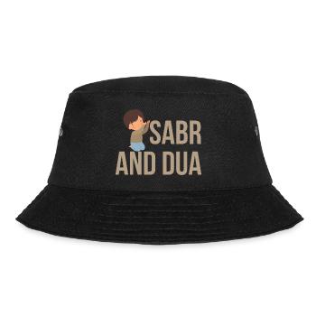 Sabr and Dua /Islam /Muslim Motif - Bucket Hat - black - Front - Lela (165cm)