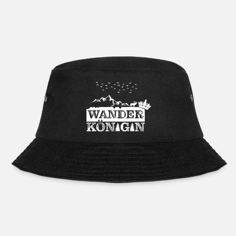 Wanderkönigin weiss - Bucket Hat - Schwarz