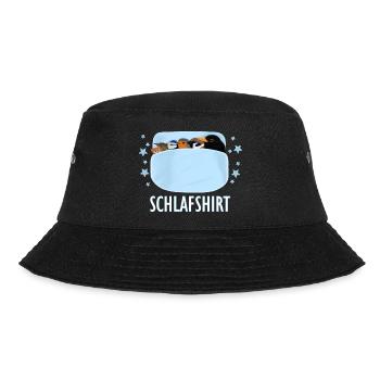 Schlafshirt Schlafanzug Pyjama Vögel kuscheln - Bucket Hat - Schwarz - Vorne - Lela (165cm)