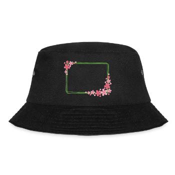 Rahmen mit Blumen - Bucket Hat - Schwarz - Vorne - Lela (165cm)