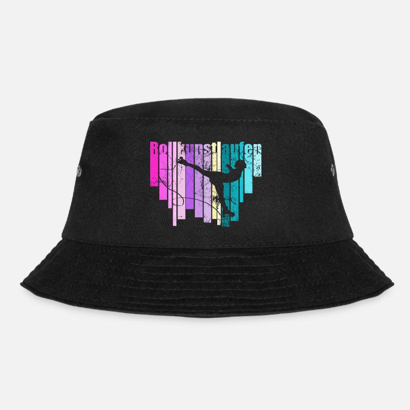 Rollkunstlaufen, Rollkunstläuferin in Flieger - Bucket Hat - Schwarz