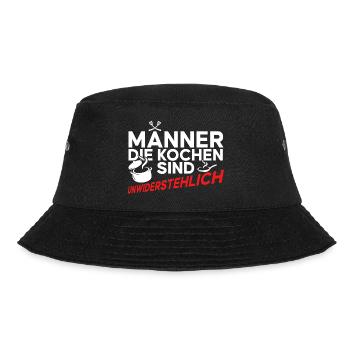 Männer die kochen sind unwiderstehlich - Bucket Hat - Schwarz - Vorne - Lela (165cm)