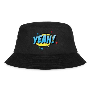 Yeah. - Bucket Hat - Schwarz - Vorne - Lela (165cm)