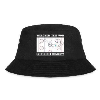 Eishockeyspiel Welchen Teil Von Eishockey Verstehs - Bucket Hat - Schwarz - Vorne - Lela (165cm)