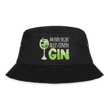 Gin Cocktail Tonic - Bucket Hat - Schwarz - Vorne - Lela (165cm)