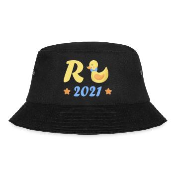 Rente Ente 2021 Ruhestand Rentner Pension Geschenk - Bucket Hat - Schwarz - Vorne - Lela (165cm)