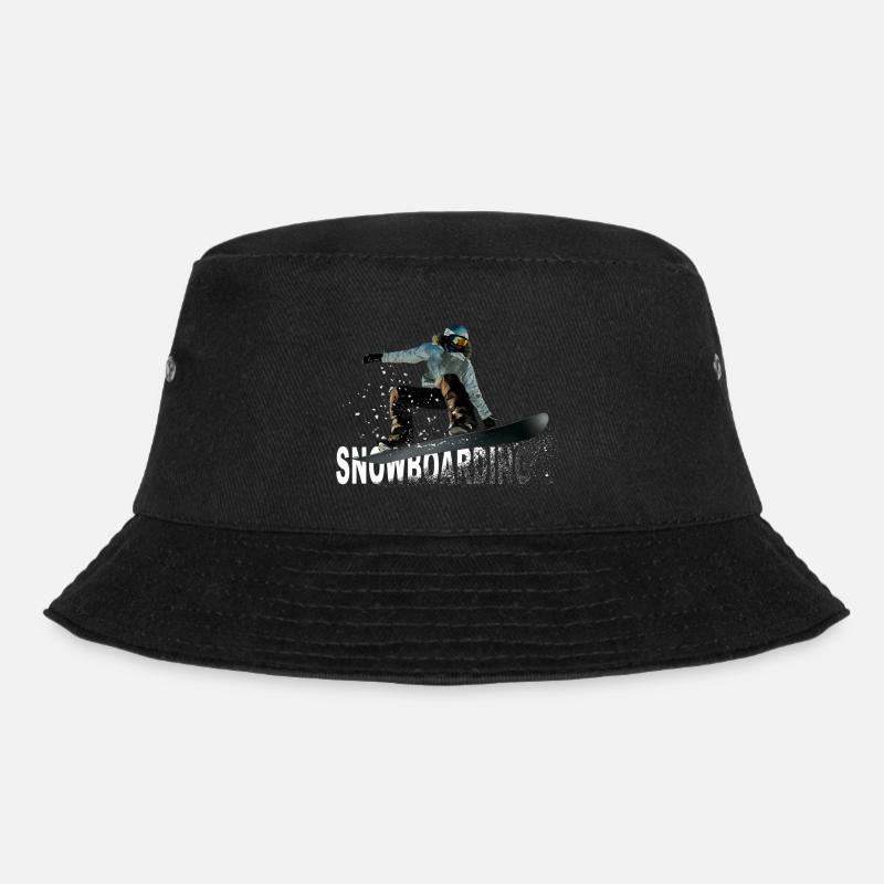 snowboarding - Bucket Hat - Schwarz