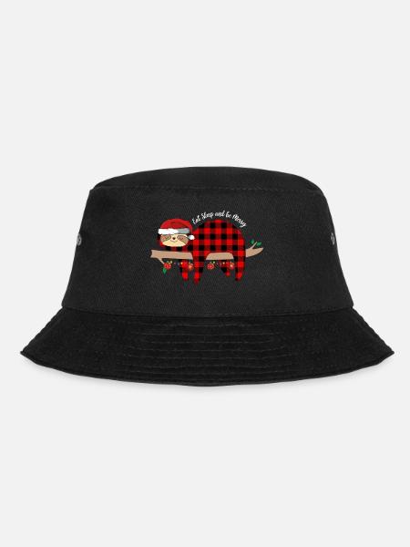 Iss Schlaf und sei fröhliches Faultier - Bucket Hat - Schwarz