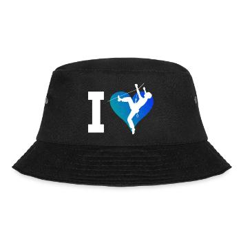 Boulder Bouldering Climbing Climber Women - Bucket Hat - black - Front - Lela (165cm)