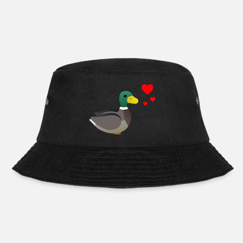 Ente Valentinstag - Bucket Hat - Schwarz