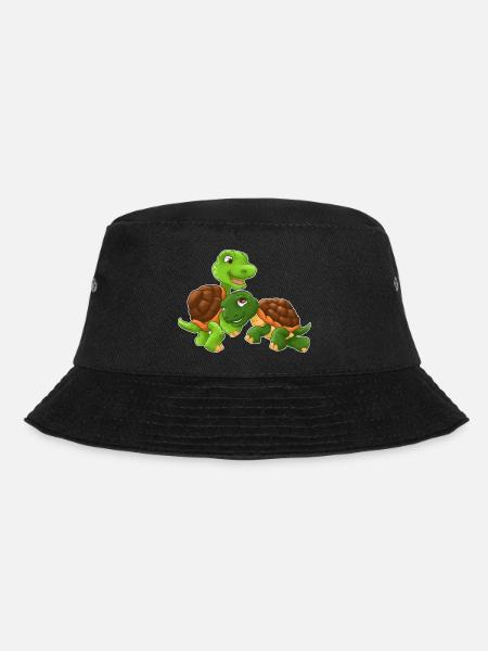Schildkröte Familie - Bucket Hat - Schwarz
