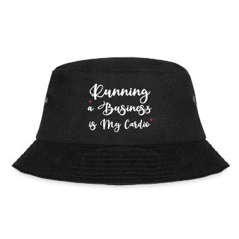 Ein Unternehmen zu führen ist mein Cardio - Bucket Hat - Schwarz - Vorne - Lela (165cm)