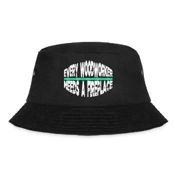 awesome badge funny carpenter - Bucket Hat - black - Front - Lela (165cm)