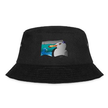 Mr. Möwe - Bucket Hat - Schwarz - Vorne - Lela (165cm)