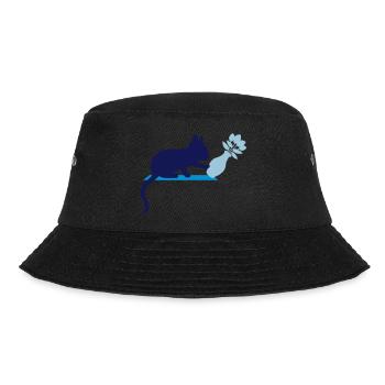 Umstoßen Blumenvase freche Katze - Bucket Hat - Schwarz - Vorne - Lela (165cm)